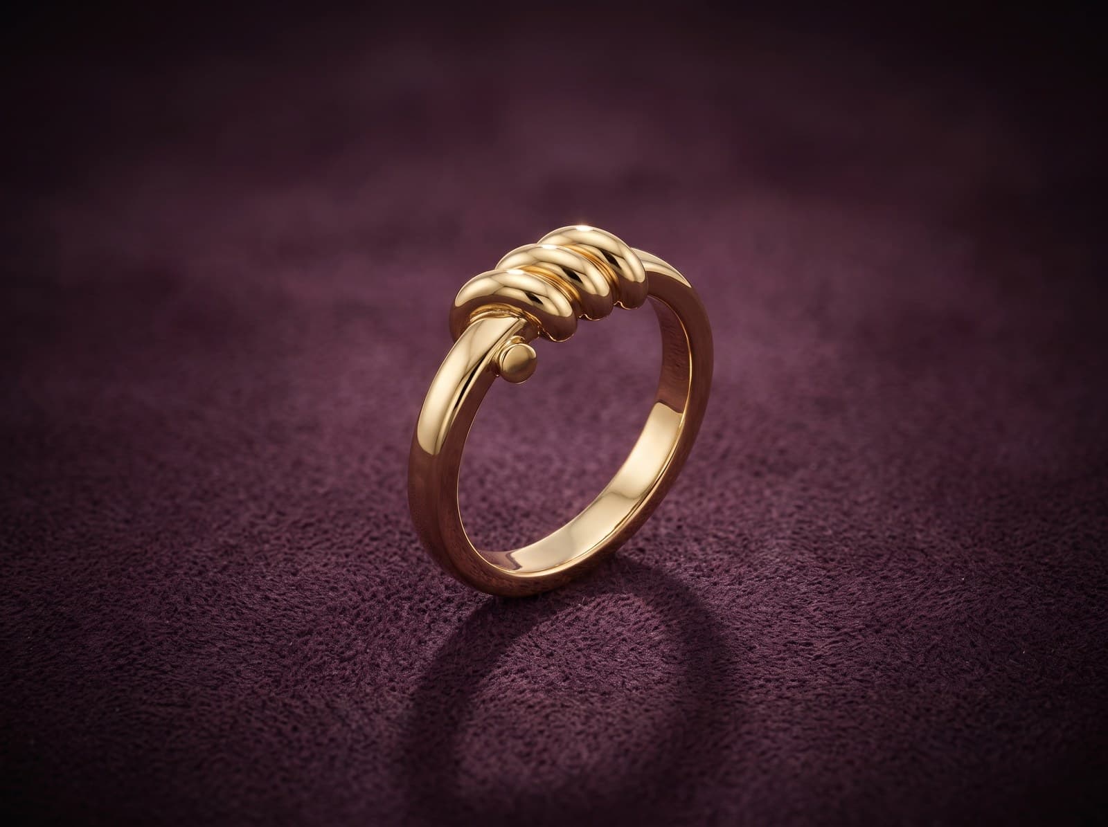 Wasmiya · Huge Twisted Gold Ring — studio