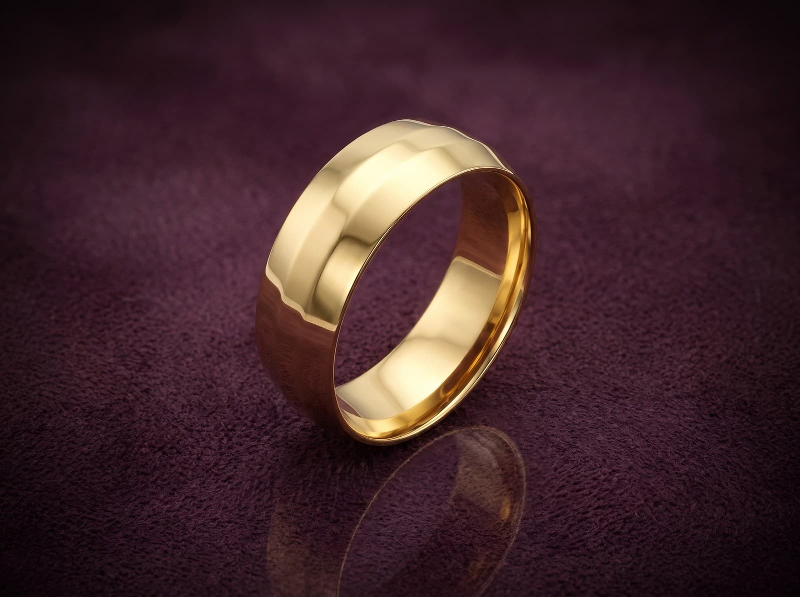 Dima · Knife Edged Band Gold Ring — studio