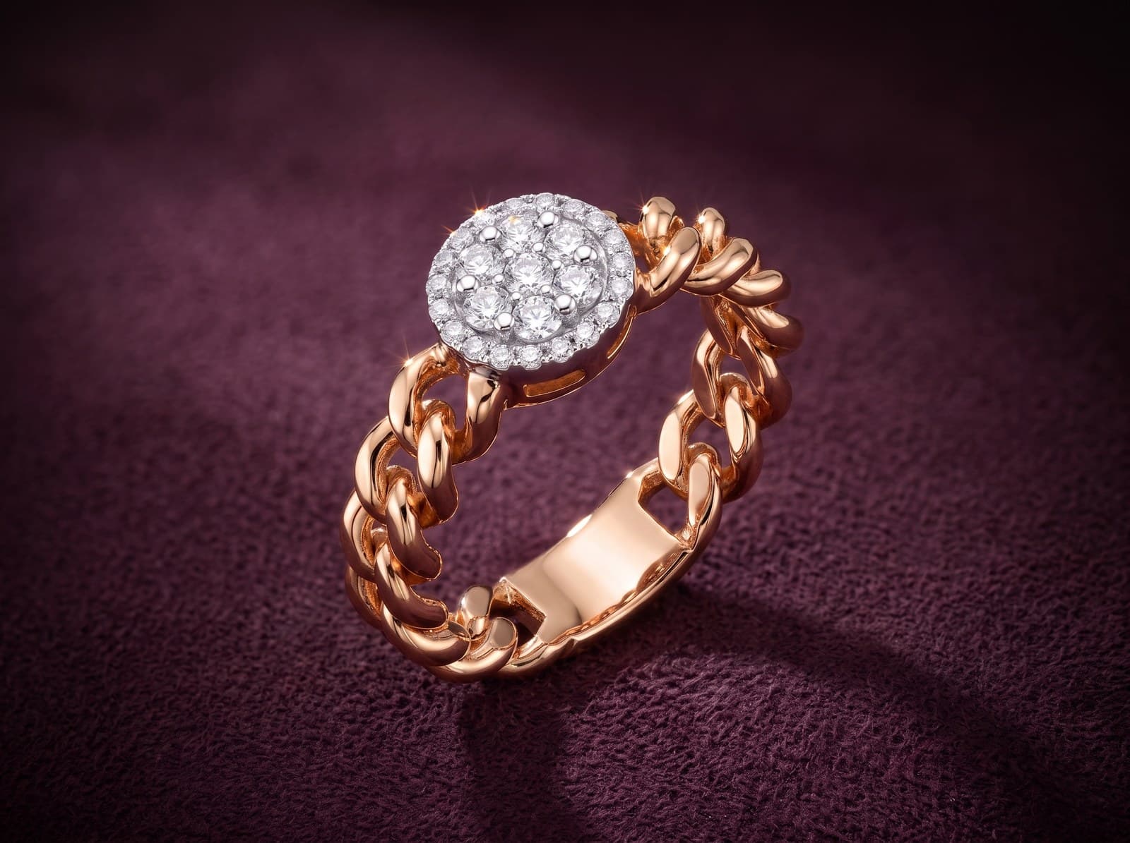 Yamin · Braided Band Diamond Ring — studio
